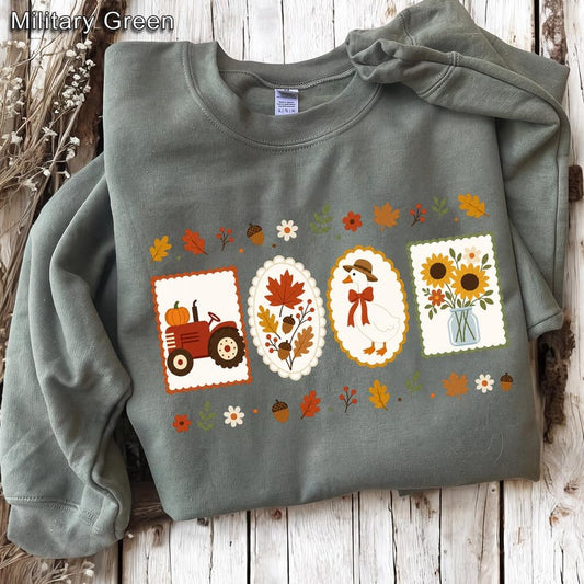 Cottagecore Fall – Cute Autumn – Fall Tractor Goose Design