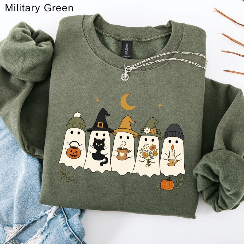 Cute Ghost – Halloween Ghost – Boho Ghost Fall Design garment preview