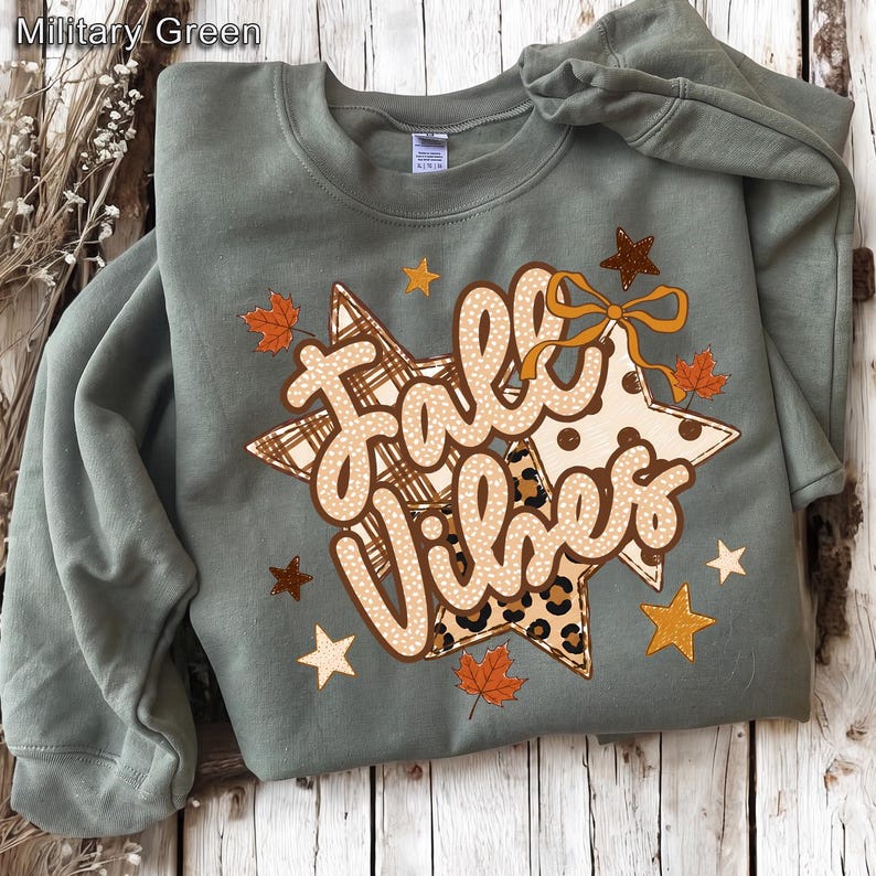 Fall Vibes – Fall Design – Leopard Star Fall garment preview