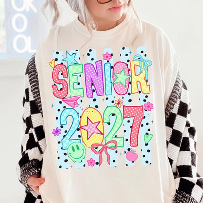 Senior 2027 – Colorful Senior – Preppy Class of 2027 Design