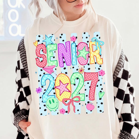 Senior 2027 – Colorful Senior – Preppy Class of 2027 Design