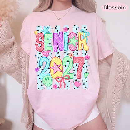 Senior 2027 – Colorful Senior – Preppy Class of 2027 Design garment preview