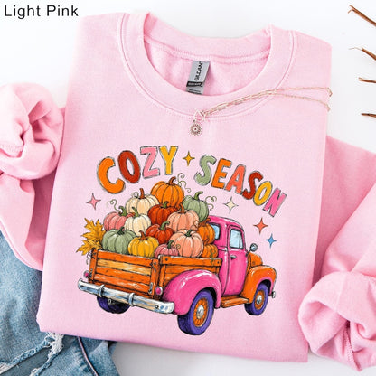 Cozy Season – Fall Truck Pumpkin – Retro Pumpkin Truck Design