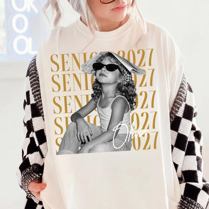 Custom Photo Senior – Senior 2027 Template – Personalized Class of 2027 Design garment preview