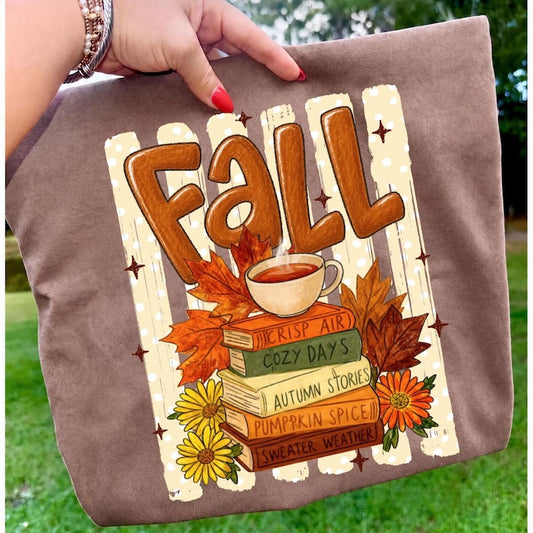 Fall Book Stack – Book Lover – Cozy Reading Fall Design