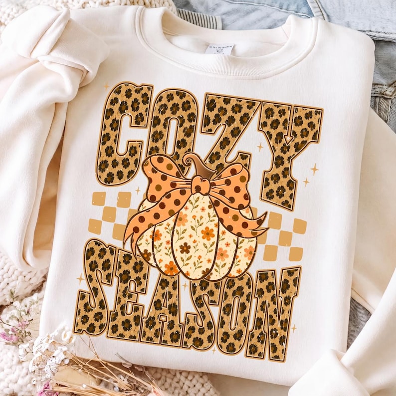 Cozy Season – Leopard Fall Design – Floral Pumpkin