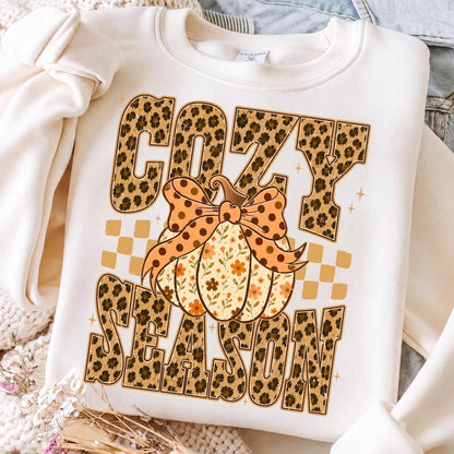 Cozy Season – Leopard Fall Design – Floral Pumpkin