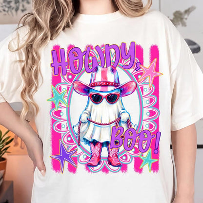 Howdy Boo – Halloween Design – Cowgirl Ghost