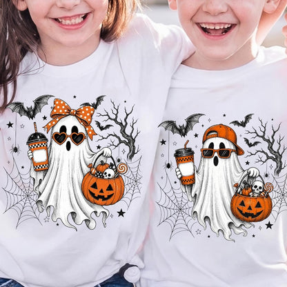 Custom Kids Halloween – Ghost Design – Boy And Girl Ghost