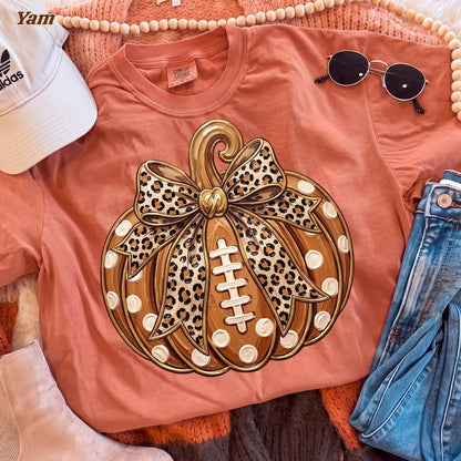 Football Pumpkin – Fall Football Design – Game Day Shirt