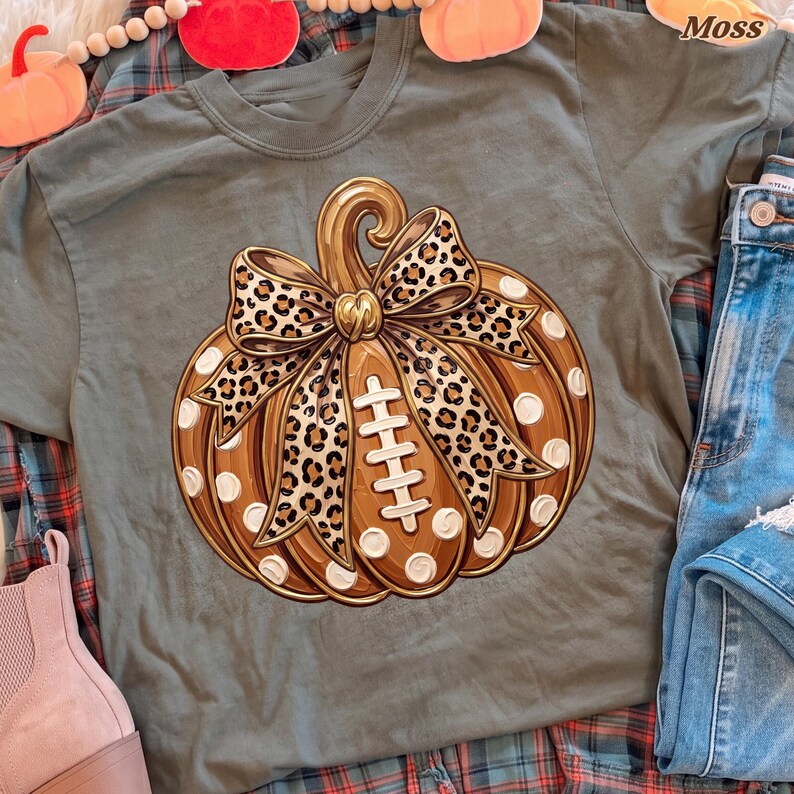 Football Pumpkin – Fall Football Design – Game Day Shirt garment preview