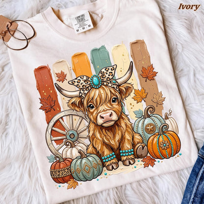 Highland Cow – Fall Design – Western Fall