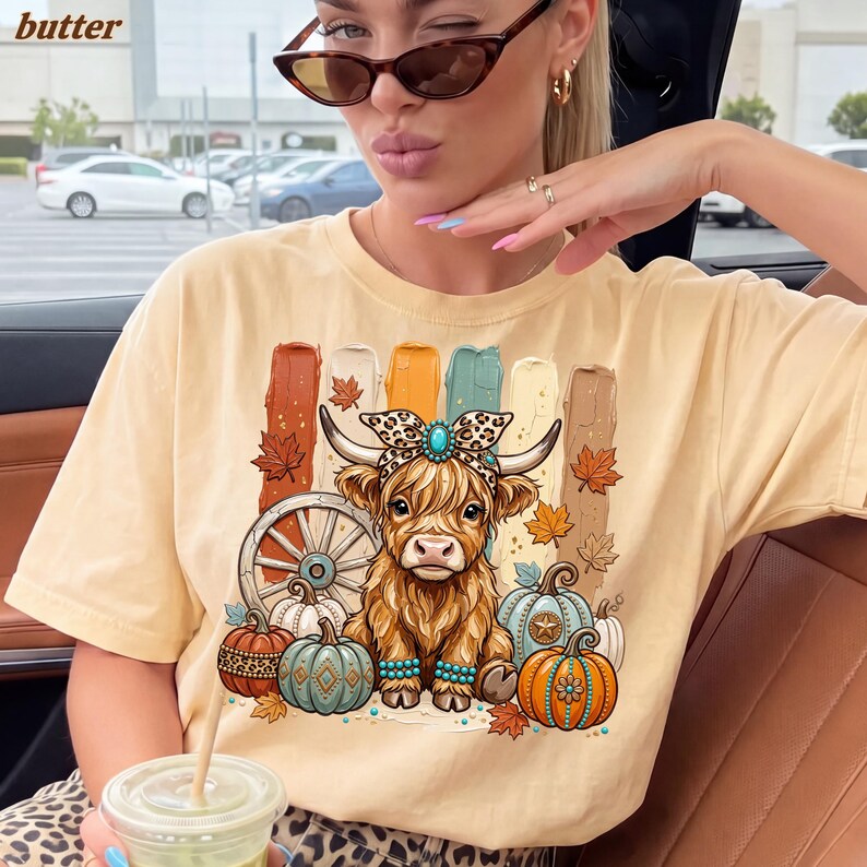 Highland Cow – Fall Design – Western Fall garment preview