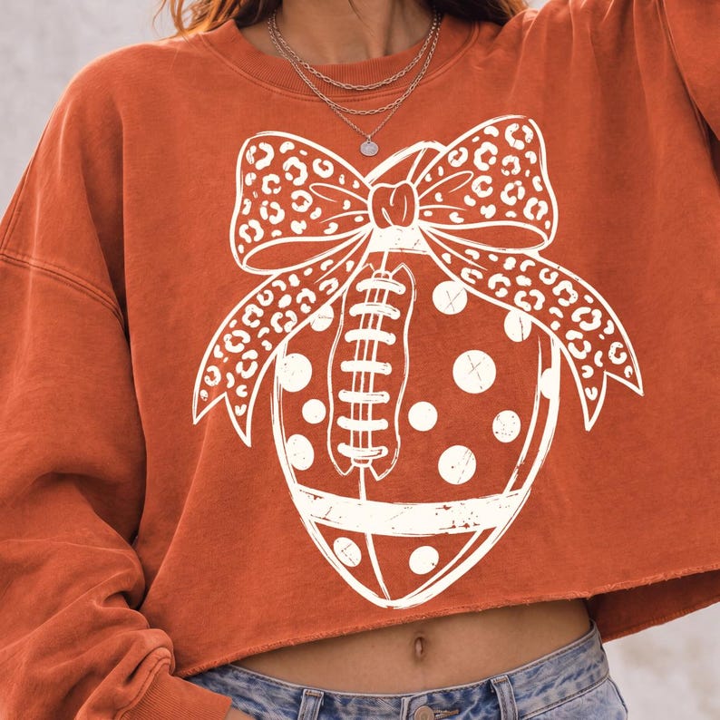 Football – Coquette Bow Football – Game Day garment preview