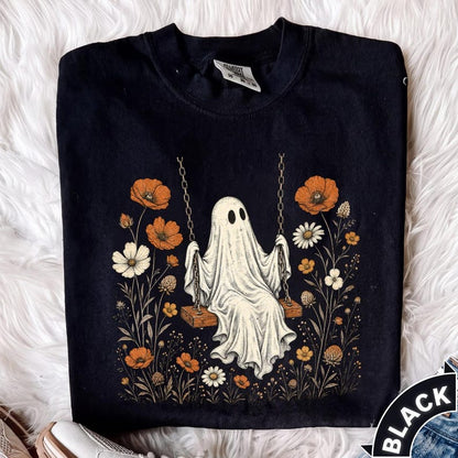 Cute Ghost – Wildflower Ghost – Halloween garment preview