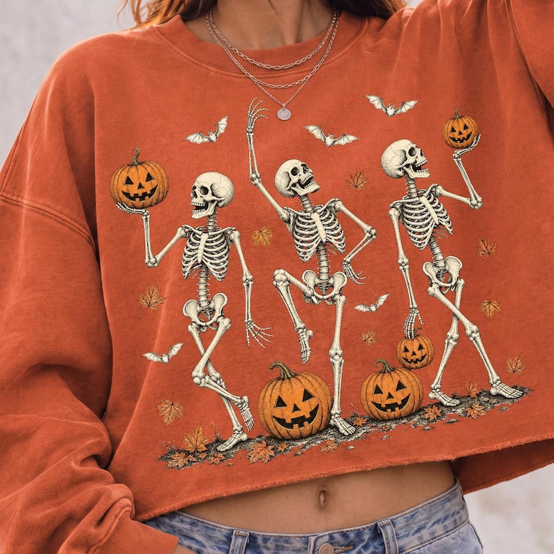Dancing Skeleton – Halloween – Jack O Lantern garment preview