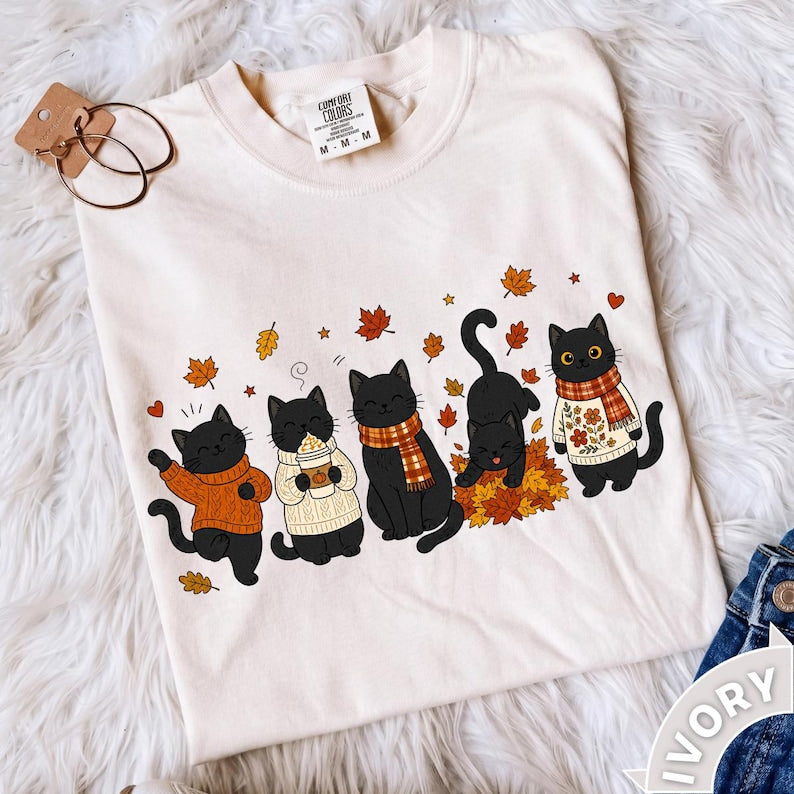 Fall Cat – Black Cat – Cute Cat