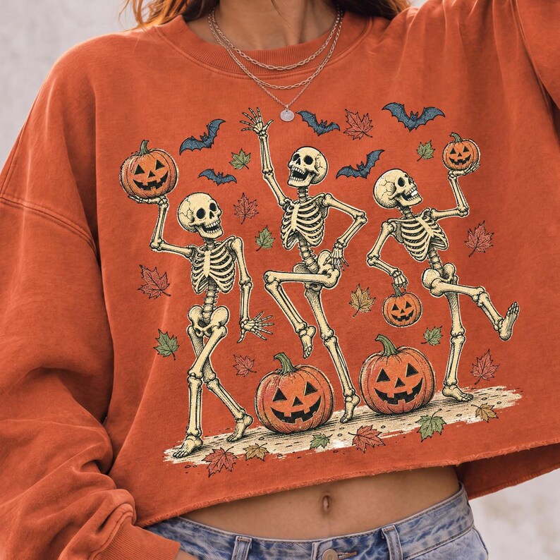 Dancing Skeleton – Halloween – Jack O Lantern garment preview