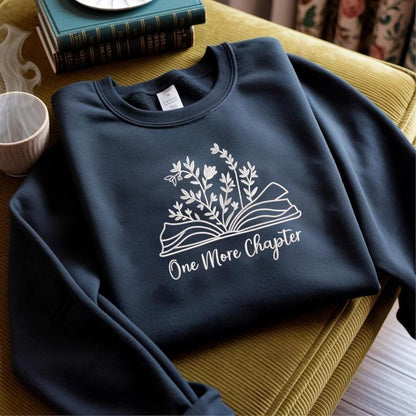 Embroidered One More Chapter Minimalist Crewneck