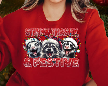 DTF Transfer Christmas Stinky Trashy & Festive