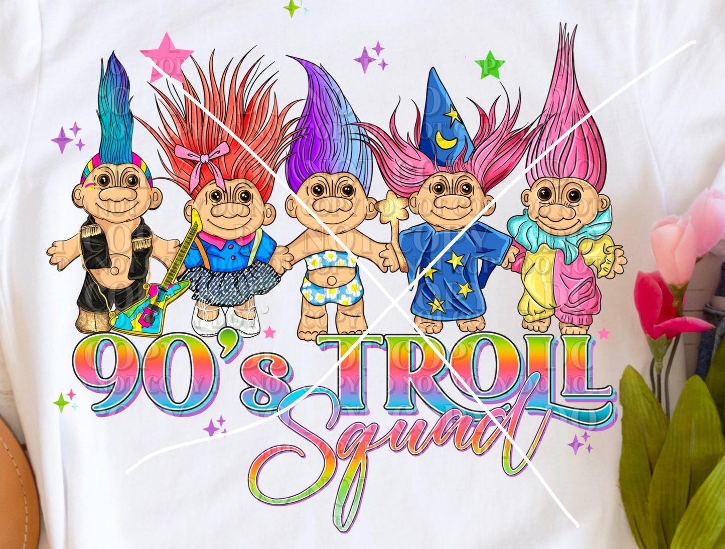 T-Shirt Or Sweatshirt Hoodie  90's Troll Squad