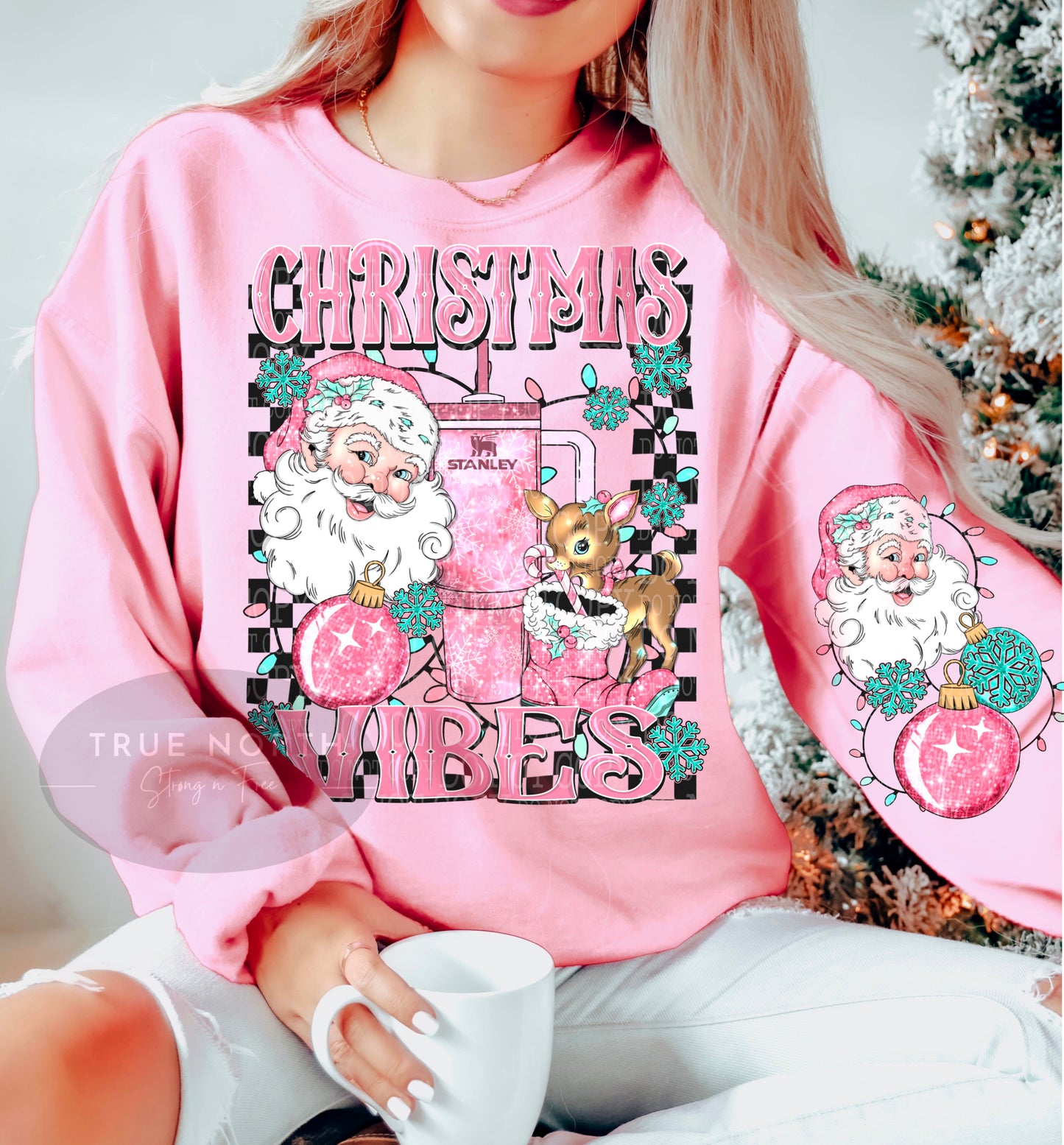 DTF Transfer Christmas Vibes  Jumbo Print - With Sleeves Offered