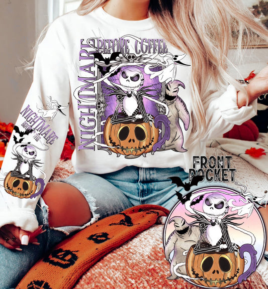 DTF Transfer- Halloween Nightmare Before Coffee