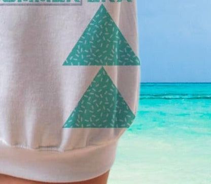 80s Style Beach Time Sleeve T-Shirt or Sweatshirt - Perfect for Summer