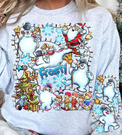 Sweatshirt Hoodie Or T-Shirt  Christmas 'Happy Birthday!' Snowman Say