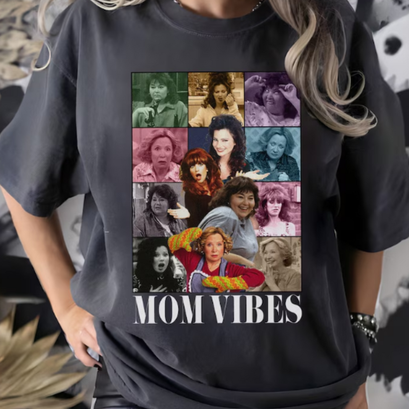 T-Shirt or Sweatshirt Vintage TV Mama Vibe Mom Vibe