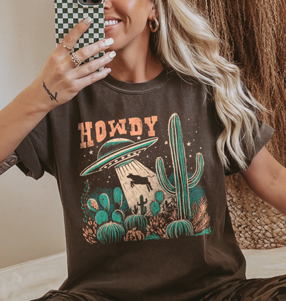 Sweatshirt Hoodie Or T-Shirt  Country  Howdy Space Cow