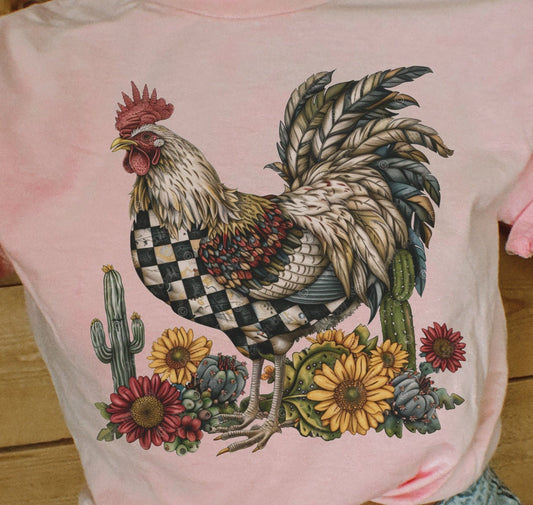 T-Shirt Tee's Or Sweatshirt  Western Summer Rooster - Hen - Chicken