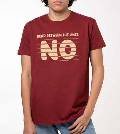 T-Shirt or Sweatshirt with Humorous Read Between The Lines Design
