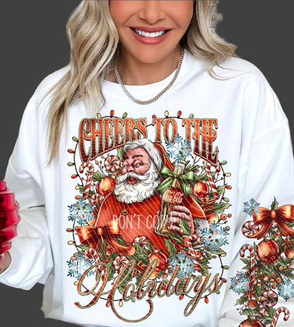 Sweatshirt Hoodie Or T-Shirt  Christmas Santa C0ke & Smile