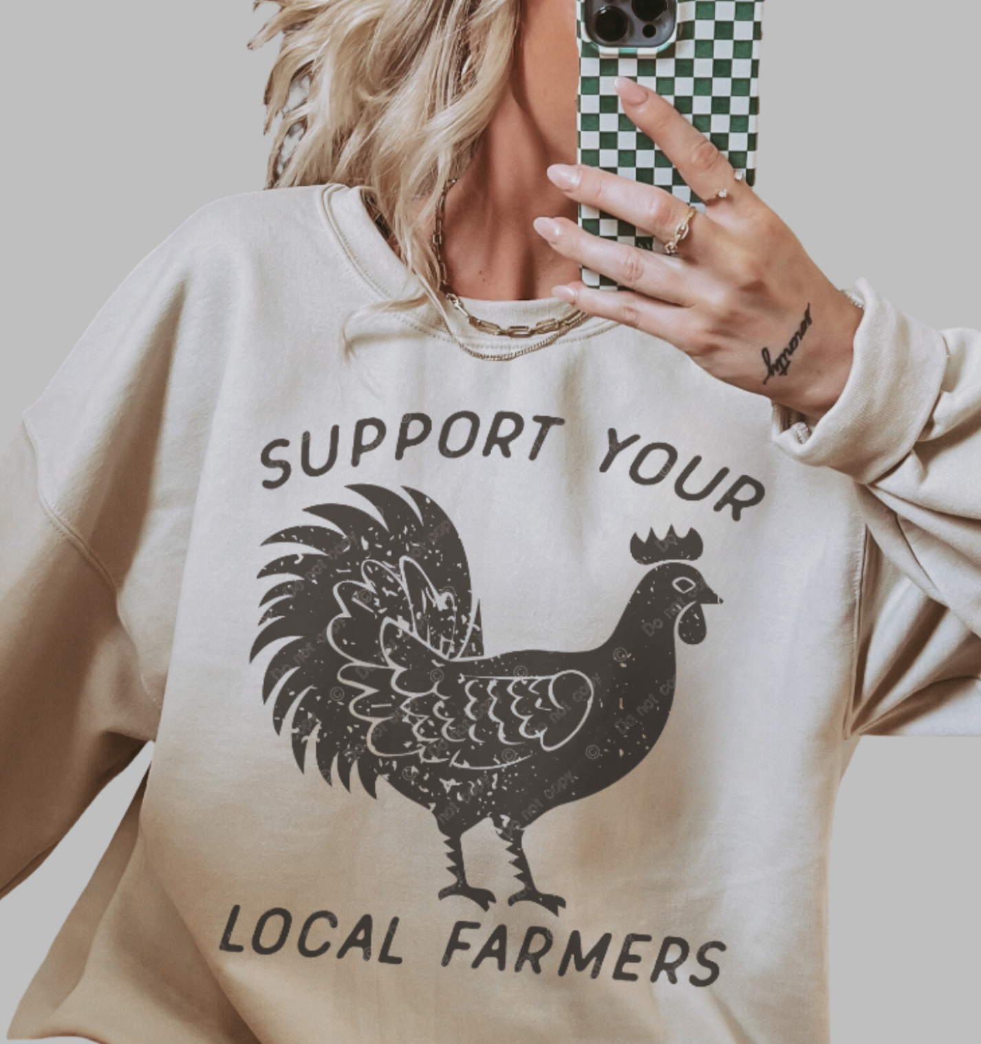 Sweatshirt Hoodie Or T-Shirt  Country  Support Your Local Famers