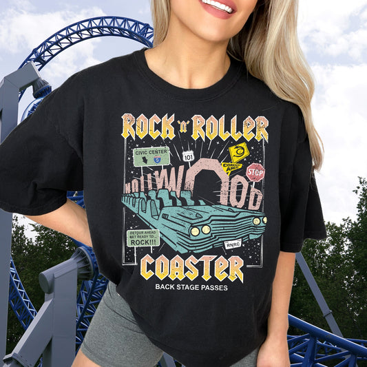 DTF Transfer Vintage Rock N Roll Coaster Parody