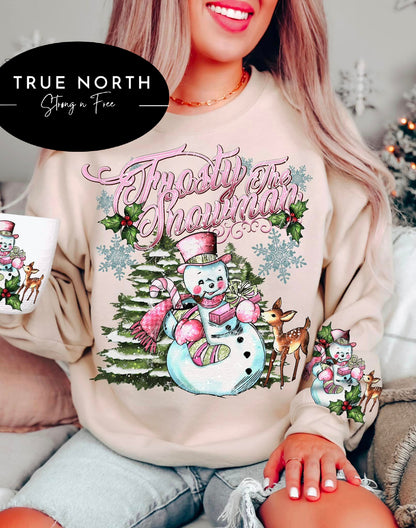 DTF Transfer Christmas Frosty The Snowman Sleeve Prints