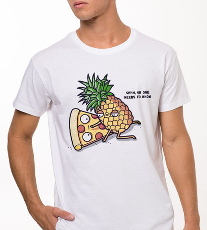 Fun Pineapple on Pizza T-Shirt or Sweatshirt  Humorous Foodie Top for Men and Women