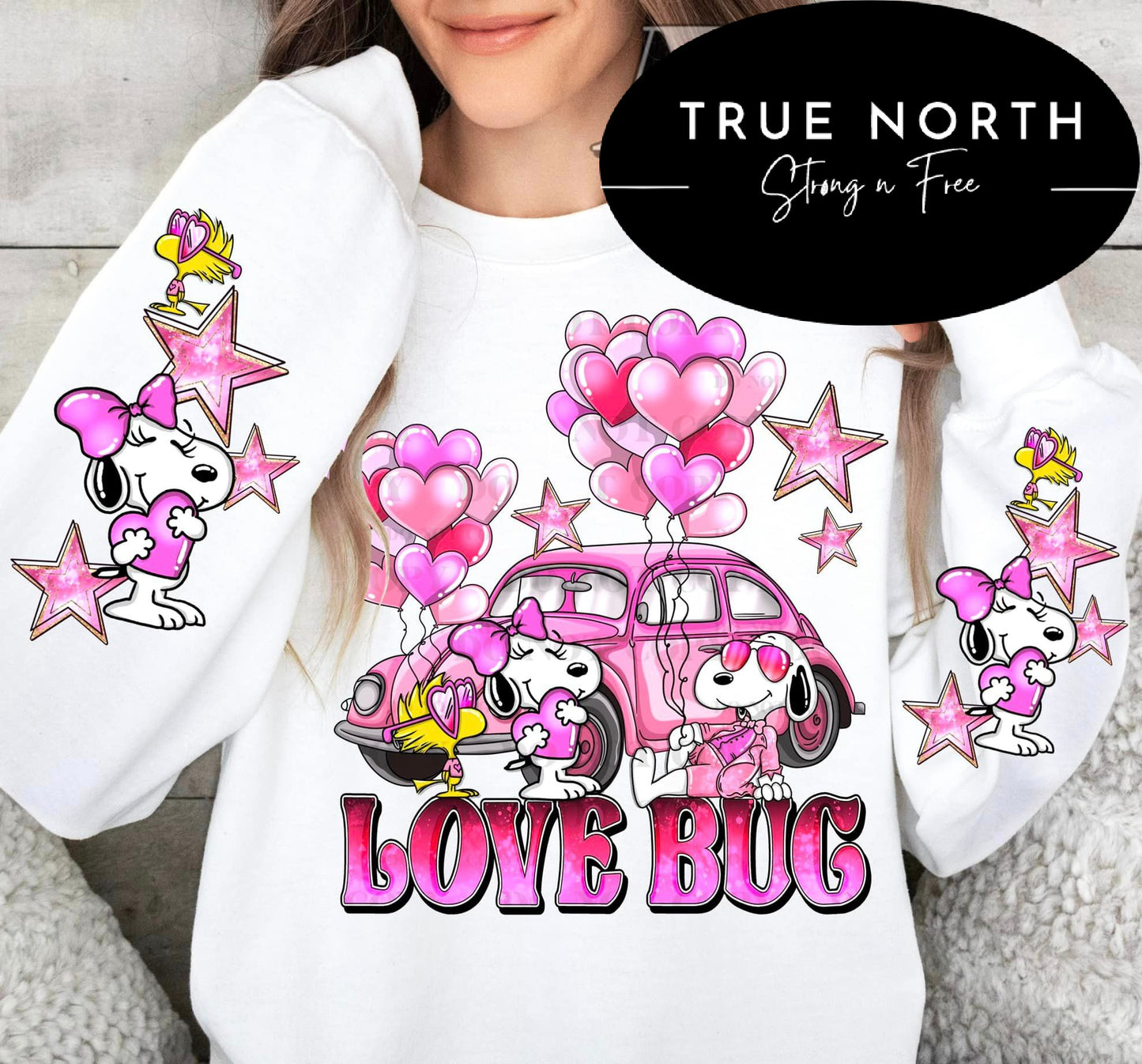 DTF Transfer Valentines Love Bug Sleeve prints Offered