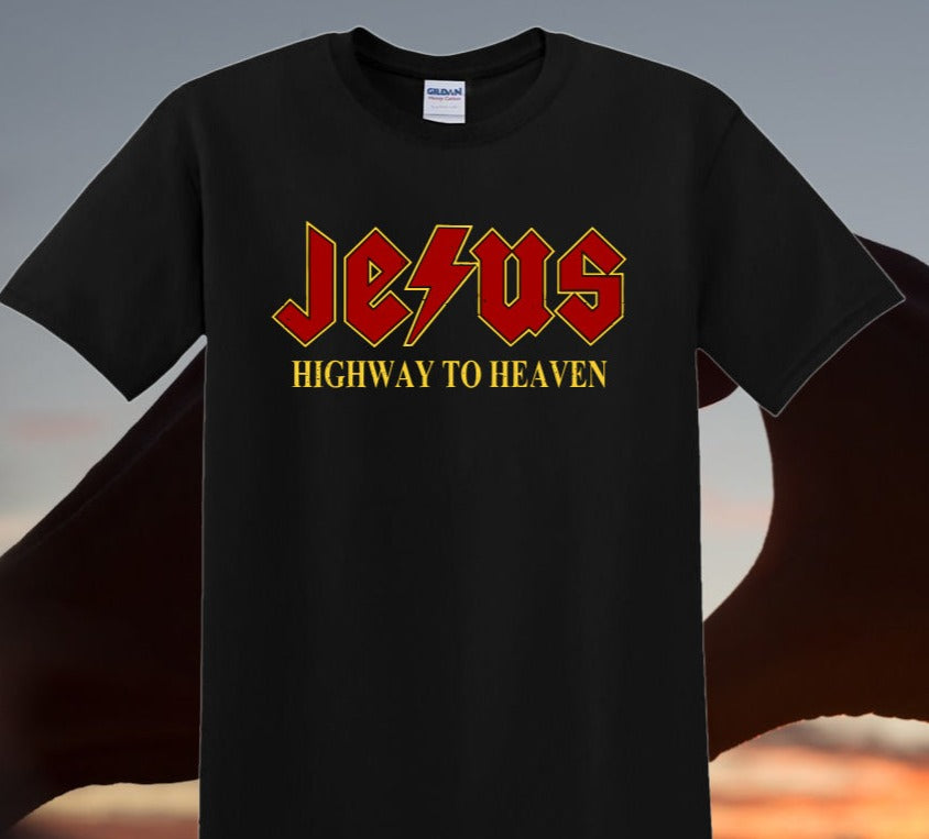 DTF Transfer Christian Jesus AC DC Parody – Strong N Free