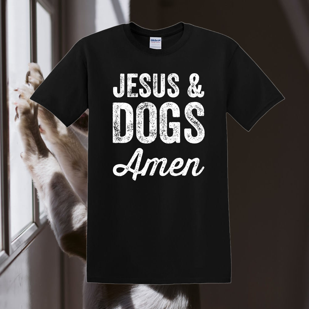 DTF Transfer Christian Jesus  And Dogs Amen