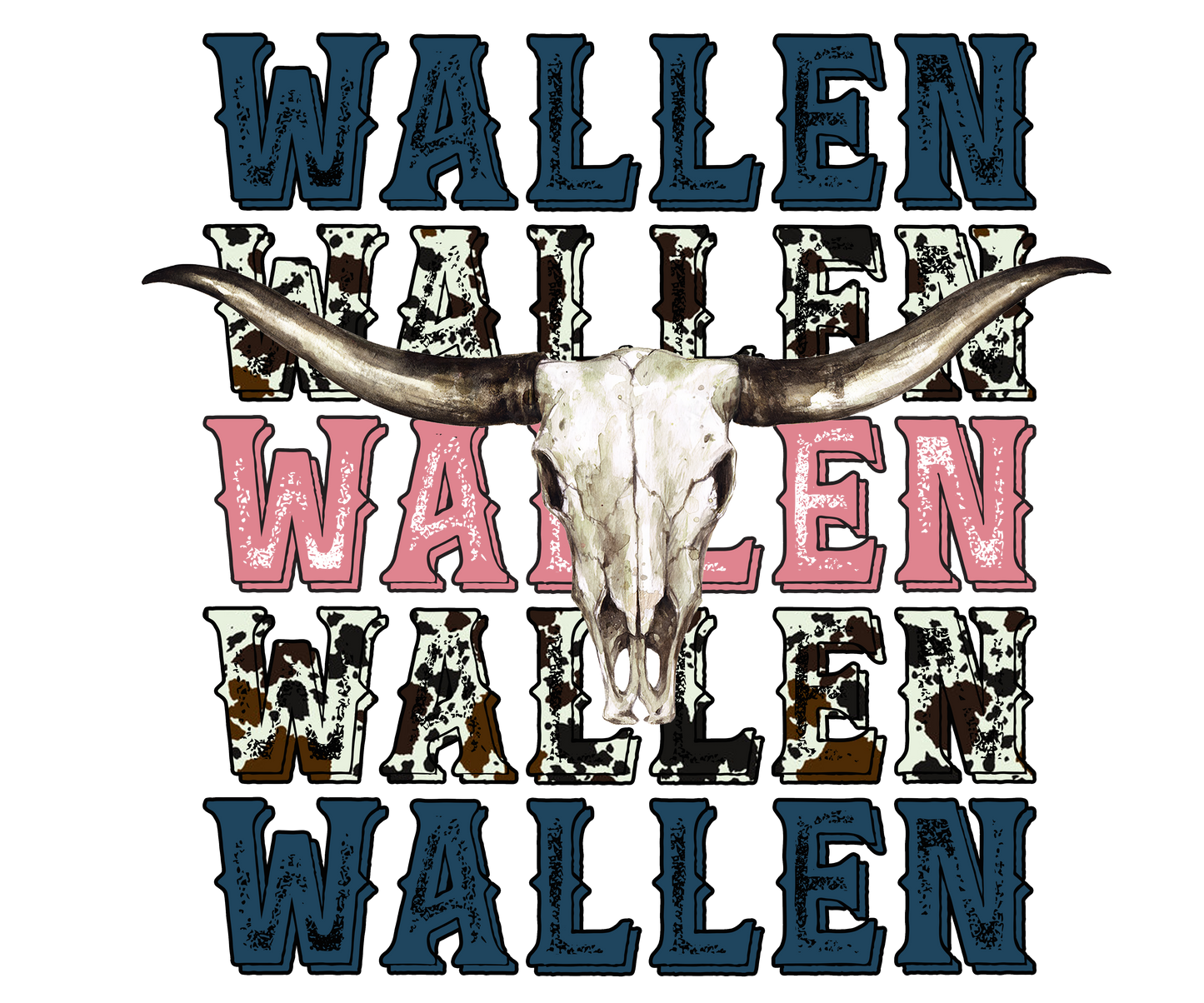 DTF Transfer Country Wallen Cow Design