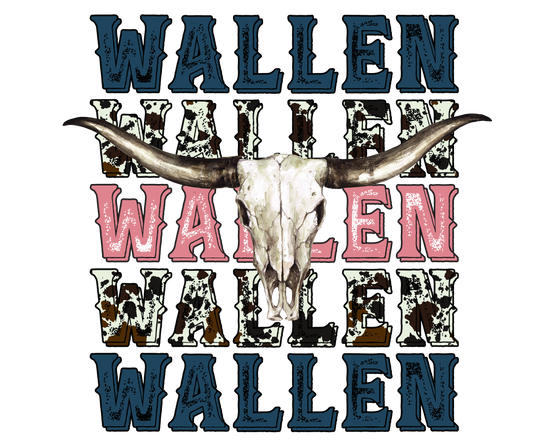 DTF Transfer Country Wallen Cow Design