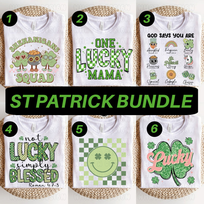DTF Transfer St. Patrick’s Day Lucky Bundle – 6 Designs