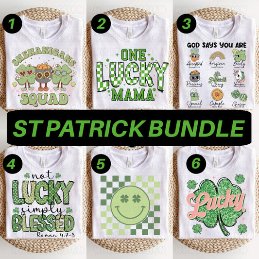 DTF Transfer St. Patrick’s Day Lucky Bundle – 6 Designs