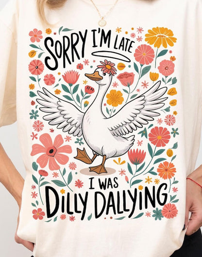 DTF Transfer Funny Goose Dilly Dallying