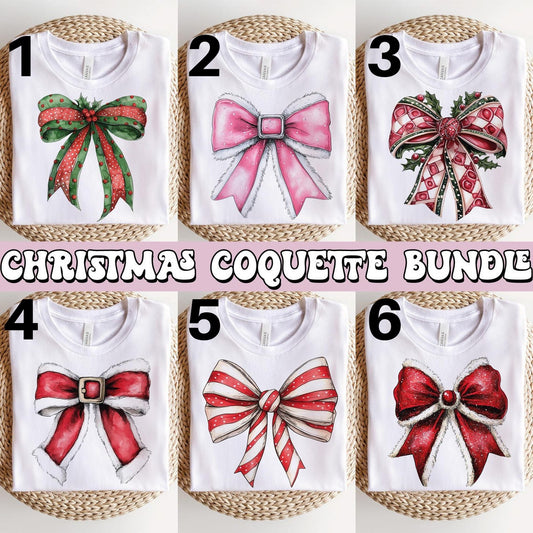 DTF Transfer Christmas Bows Bulk Bundle To Pick