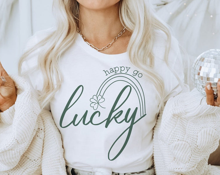 DTF Transfer Happy Go Lucky – Clean Boutique Style