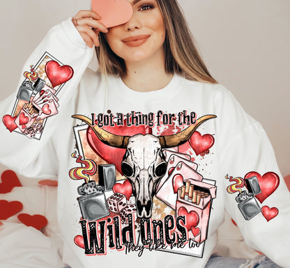 DTF Transfer Valentines Wild Ones  Sleeve offered