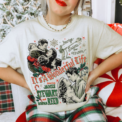 DTF Transfer Christmas Its a Wonderful Life Parody Sleeve Print Offered